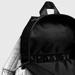 Детский рюкзак Герб России краски черно белые, цвет: 3D-принт — фото 2