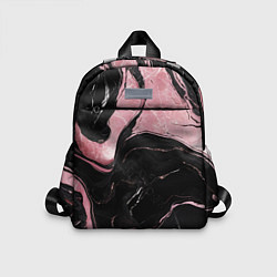 Детский рюкзак Черно-розовый мрамор