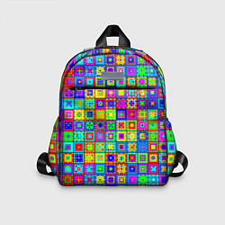 Детский рюкзак Узор из разноцветных квадратов