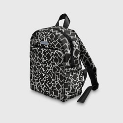 Детский рюкзак Ромб черно - белый, цвет: 3D-принт — фото 2