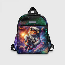 Детский рюкзак Котик бравый космонавт - неон