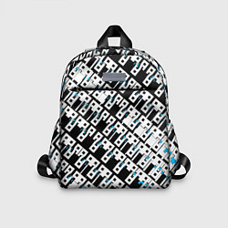 Детский рюкзак Абстрактный узор на чёрном фоне, цвет: 3D-принт