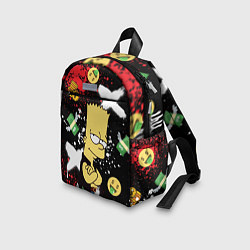 Детский рюкзак Барт Симпсон на фоне баксов, цвет: 3D-принт — фото 2