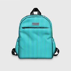 Детский рюкзак Зелёно-голубой полосатый, цвет: 3D-принт