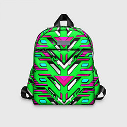 Детский рюкзак Техно броня розово-зелёная, цвет: 3D-принт