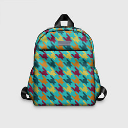 Детский рюкзак Зелёные гусиные лапки, цвет: 3D-принт