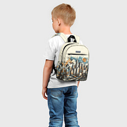 Детский рюкзак Рисунок города с небоскребами, цвет: 3D-принт — фото 2