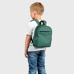 Детский рюкзак Патиново-зелёный в клетку, цвет: 3D-принт — фото 2