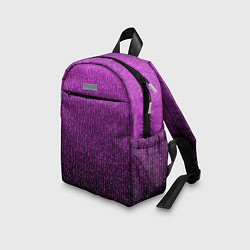 Детский рюкзак Чёрно-сиреневый градиент мелкая мозаика, цвет: 3D-принт — фото 2