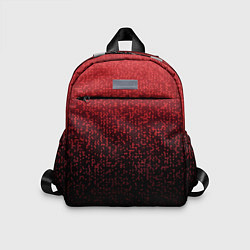 Детский рюкзак Градиент мозаика красно-чёрный, цвет: 3D-принт