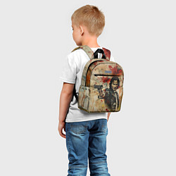 Детский рюкзак Джон Уик с пистолетом в стиле гранж, цвет: 3D-принт — фото 2