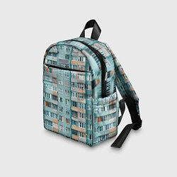 Детский рюкзак Хрущёвка в голубых тонах, цвет: 3D-принт — фото 2