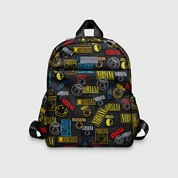 Детский рюкзак Нирвана нашивки, цвет: 3D-принт