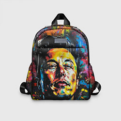 Детский рюкзак Граффити портрет Илона Маска, цвет: 3D-принт