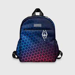 Детский рюкзак Skyrim неоновые соты, цвет: 3D-принт