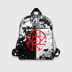 Детский рюкзак Стальной алхимик - брызги черно-белые, цвет: 3D-принт