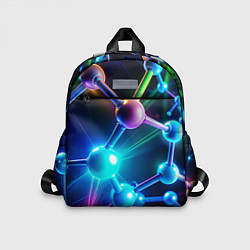 Детский рюкзак Молекулярная структура - неоновая, цвет: 3D-принт