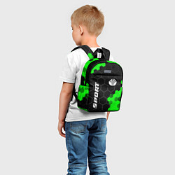 Детский рюкзак Daewoo green sport hexagon, цвет: 3D-принт — фото 2