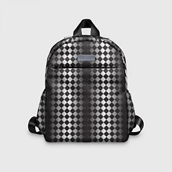 Детский рюкзак Паттерн черных и белых квадратов, цвет: 3D-принт