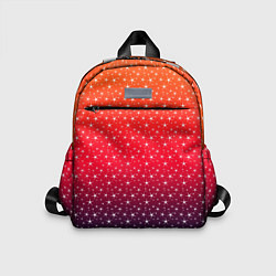Детский рюкзак Градиент оранжево-фиолетовый со звёздочками, цвет: 3D-принт