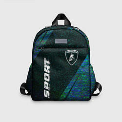 Детский рюкзак Lamborghini sport glitch blue, цвет: 3D-принт