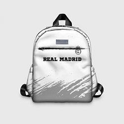 Детский рюкзак Real Madrid sport на светлом фоне посередине, цвет: 3D-принт