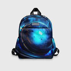 Детский рюкзак Кислотная синяя яркая неоновая абстракция, цвет: 3D-принт