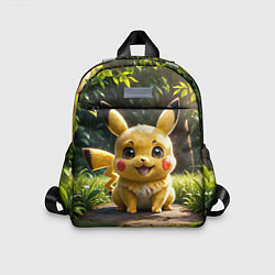 Детский рюкзак Покемон Пикачу среди зеленой травы, цвет: 3D-принт