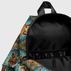 Детский рюкзак Лисицы и объемные узоры, цвет: 3D-принт — фото 2