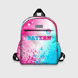 Детский рюкзак Bayern neon gradient style посередине, цвет: 3D-принт