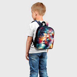 Детский рюкзак Межгалактический космический лев - нейросеть, цвет: 3D-принт — фото 2