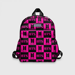 Детский рюкзак BTS pattern pink logo