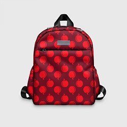 Детский рюкзак Паттерн с красными яблоками, цвет: 3D-принт
