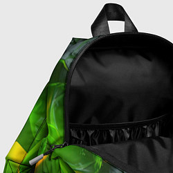 Детский рюкзак Зеленая абстрактная неоновая текстура, цвет: 3D-принт — фото 2