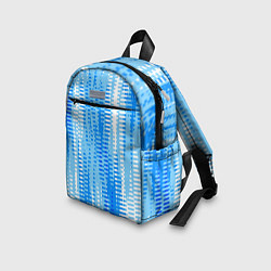 Детский рюкзак Бело-голубой полосатый, цвет: 3D-принт — фото 2