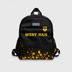 Детский рюкзак West Ham - gold gradient посередине, цвет: 3D-принт