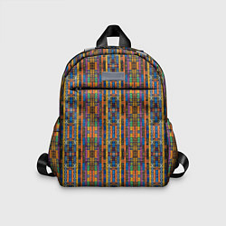 Детский рюкзак Полоски африканские яркие, цвет: 3D-принт