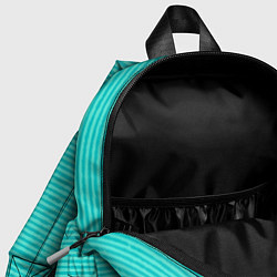 Детский рюкзак Ментоловый текстурированный в полоску, цвет: 3D-принт — фото 2