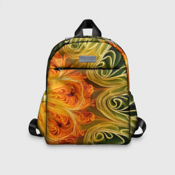 Детский рюкзак Зелено-оранжевый фрактал