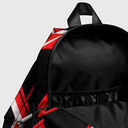 Детский рюкзак Красно-белые полосы и чёрный фон, цвет: 3D-принт — фото 2