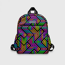 Детский рюкзак Линии лабиринта спектрального цвета, цвет: 3D-принт