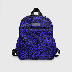 Детский рюкзак Чёрно-синий абстрактный узор
