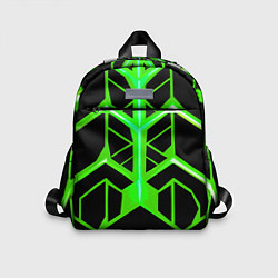 Детский рюкзак Green lines on a black background, цвет: 3D-принт