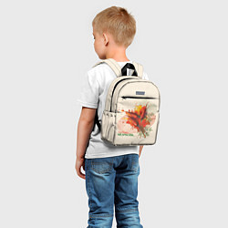 Детский рюкзак Морковь акварельные кляксы, цвет: 3D-принт — фото 2