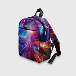 Детский рюкзак Неоновая абстракция - нейросеть, цвет: 3D-принт — фото 2