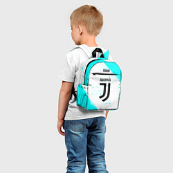 Детский рюкзак Ювентус краски голубые, цвет: 3D-принт — фото 2