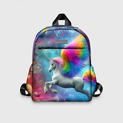 Детский рюкзак Космический крылатый единорог - нейросеть, цвет: 3D-принт