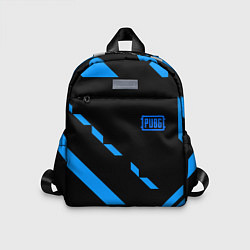 Детский рюкзак PUBG blue geometry, цвет: 3D-принт
