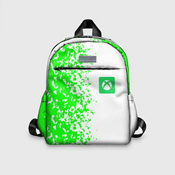Детский рюкзак Xbox кислотные зеленые краски, цвет: 3D-принт