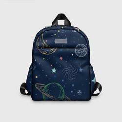 Детский рюкзак Планеты и созвездия в космосе, цвет: 3D-принт